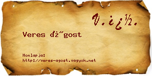 Veres Ágost névjegykártya